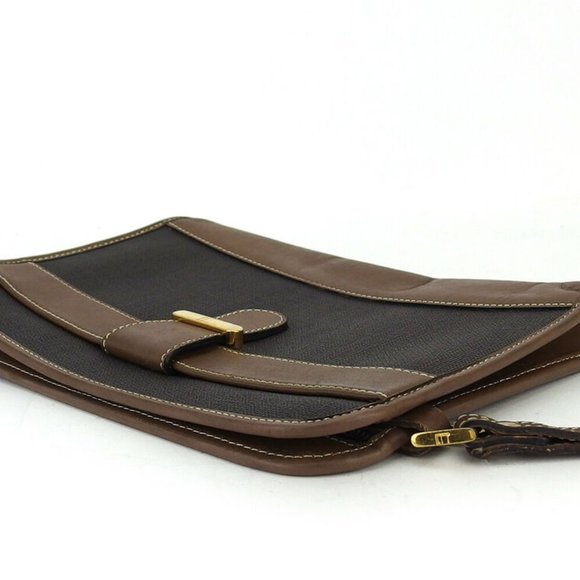 dunhill clutch bag gray gray PVC ~ leather Authentic used - Picture 5 of 8